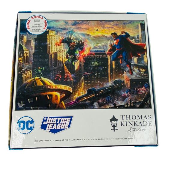 DC Justice League Superman Thomas Kinkade 1000 Pc Puzzle Poster Brand New - Picture 6 of 8